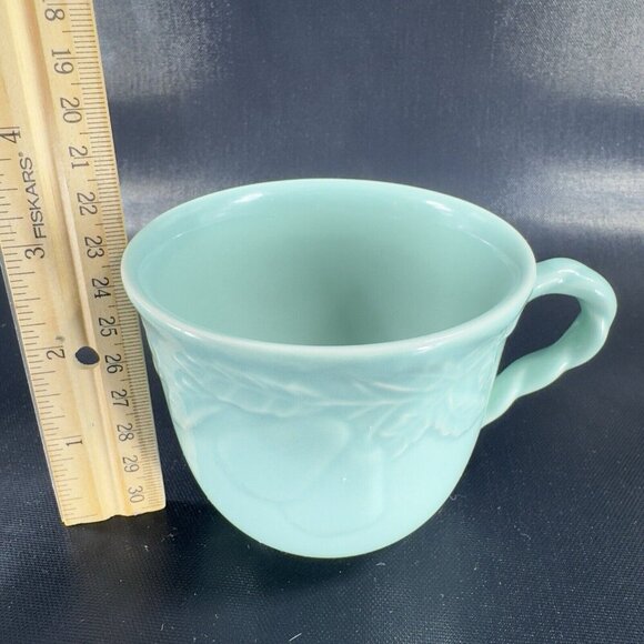 Savoir Vivre Fruit Promenade Celadon Porcelain Ceramic Teacup And Saucer Set VTG - Picture 7 of 16